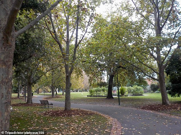 One of the mobile CCTV trailers has been placed at Victoria Gardens in Prahran (pictured) since last week, but has also been spotted at other locations around the inner-south local government area of Stonnington