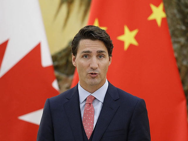 BEIJING, CHINA - AUGUST 31: Canadian Prime Minister Justin Trudeau addresses a press conference with Chinese Premier Li Keqiang (not in picture) at the Great Hall of the People on August 31, 2016 in Beijing, China. At the invitation of Premier Li Keqiang of the State Council of China, Prime …